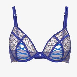 Savage x fenty LIL TIED UP EMBROIDERED UNLINED BRA new 38B